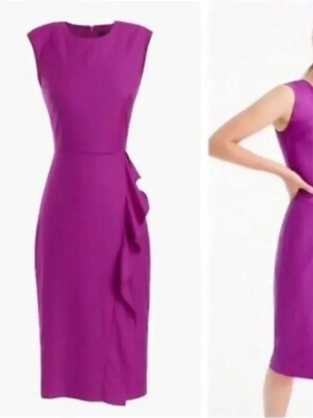 J.Crew Wool Ruffle Dress - Picture 3 of 3